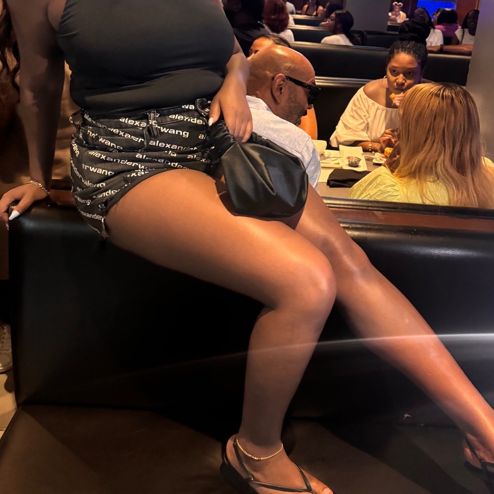 Alexander Wang Black Denim Shorts